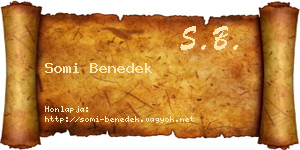 Somi Benedek névjegykártya